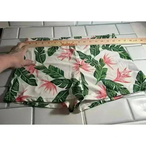 Floral Tropical Leaves Flowers Women’s Swimsuit With Two Tops L,1 Bottom Xl 3pcs - Picture 5 of 16
